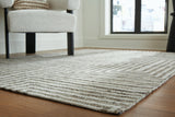Jossen Ivory/Gray Medium Rug by Ashley at Eve Furniture