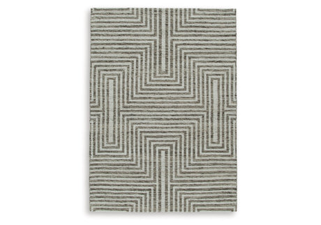 Jossen Ivory/Gray Medium Rug by Ashley at Eve Furniture