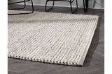 Jossick Cream/Gray Large Rug by Ashley at Eve Furniture