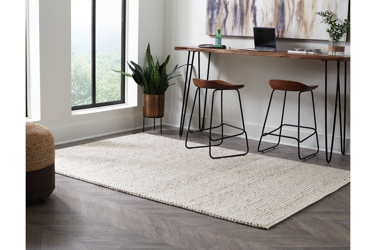 Jossick Cream/Gray Large Rug by Ashley at Eve Furniture