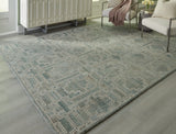 Jossland Green/Ivory Large Rug by Ashley at Eve Furniture