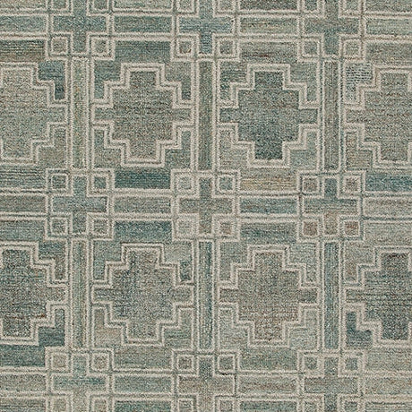 Jossland Turquoise/Ivory Medium Rug by Ashley at Eve Furniture