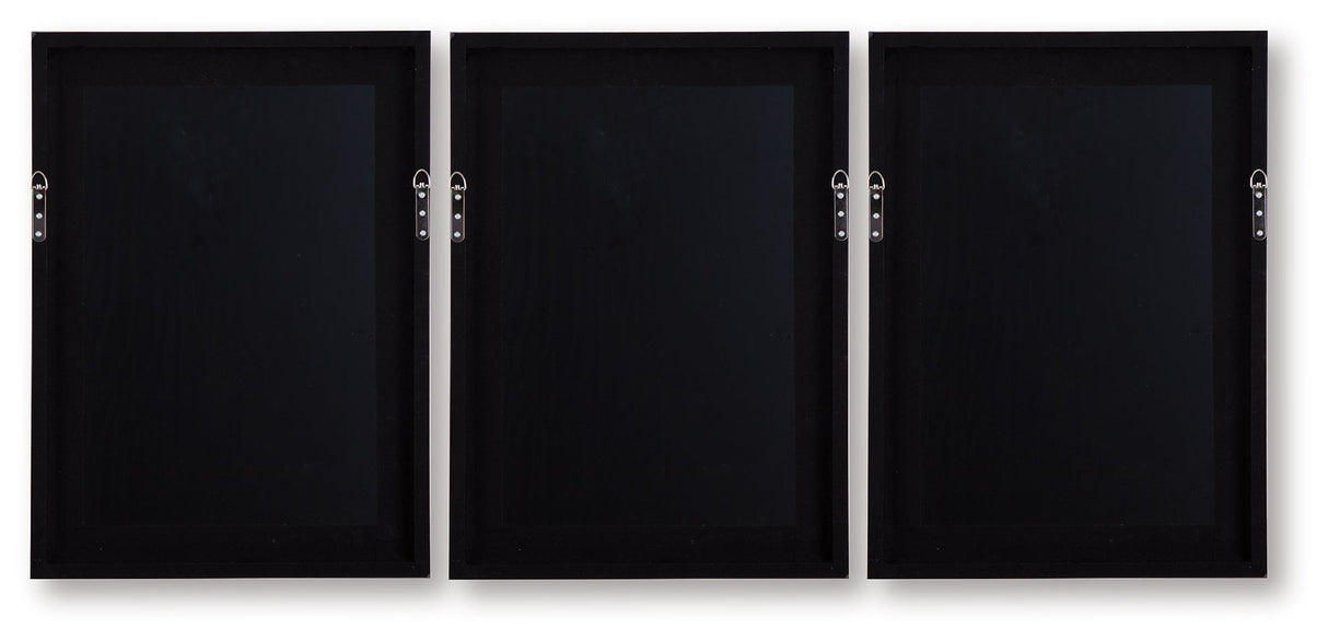 Jossletts Orange/Black/Ivory Wall Art (Set of 3) by ASHLEY FURNITURE at Eve Furniture
