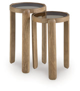 Jossor Light Brown Accent Table (Set of 2) by ASHLEY FURNITURE at Eve Furniture
