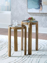 Jossor Light Brown Accent Table (Set of 2) by ASHLEY FURNITURE at Eve Furniture
