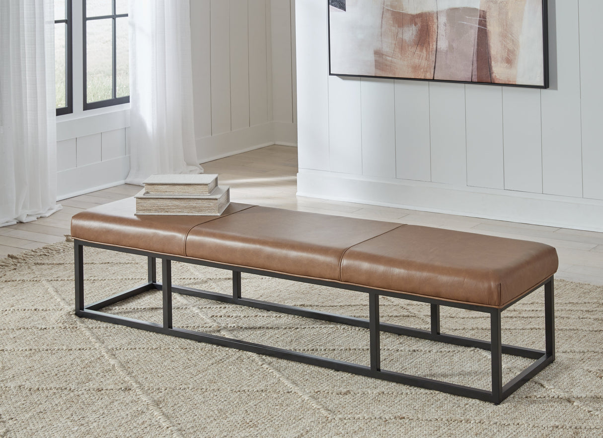 Joston Caramel Accent Bench