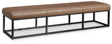 Joston Caramel Accent Bench by Ashley at Eve Furniture
