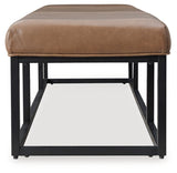 Joston Caramel Accent Bench by Ashley at Eve Furniture