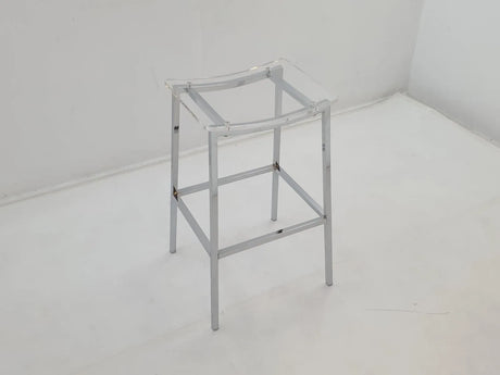 Jovani Acrylic Backless Bar Stools Clear and Chrome (Set of 2) by Coaster at Eve Furniture