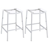 Jovani Acrylic Backless Bar Stools Clear and Chrome (Set of 2) by Coaster at Eve Furniture