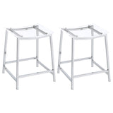 Jovani Acrylic Backless Counter Height Bar Stools Clear and Chrome (Set of 2) by Coaster at Eve Furniture