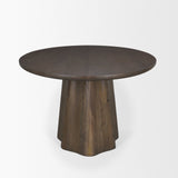 Jovani Solid Dark Brown Mango Wood Oval Dining Table by Mercana at Eve Furniture