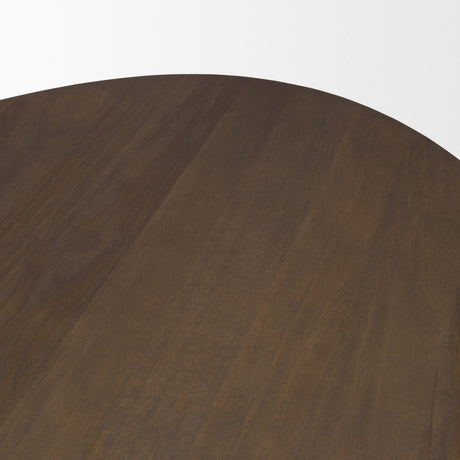 Jovani Solid Dark Brown Mango Wood Oval Dining Table by Mercana at Eve Furniture
