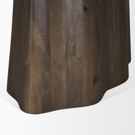 Jovani Solid Dark Brown Mango Wood Oval Dining Table by Mercana at Eve Furniture