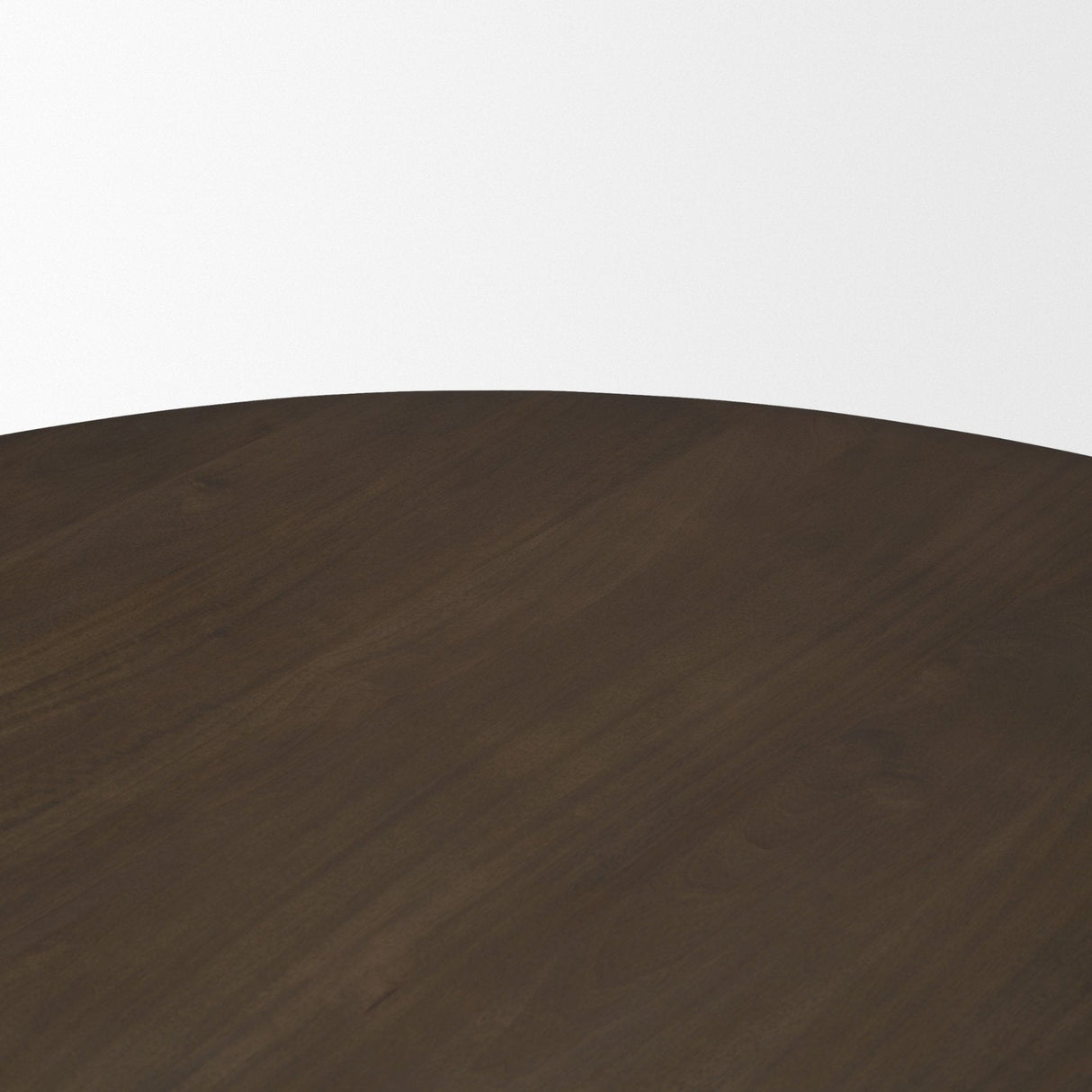 Jovani Solid Dark Brown Mango Wood Round Dining Table by Mercana at Eve Furniture