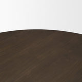 Jovani Solid Dark Brown Mango Wood Round Dining Table by Mercana at Eve Furniture