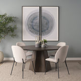 Jovani Solid Dark Brown Mango Wood Round Dining Table by Mercana at Eve Furniture