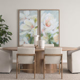 Jovani Solid Light Brown Mango Wood Oval Dining Table by Mercana at Eve Furniture