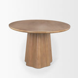 Jovani Solid Light Brown Mango Wood Oval Dining Table by Mercana at Eve Furniture