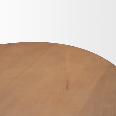 Jovani Solid Light Brown Mango Wood Oval Dining Table by Mercana at Eve Furniture