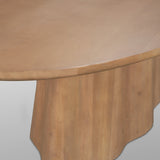 Jovani Solid Light Brown Mango Wood Oval Dining Table by Mercana at Eve Furniture