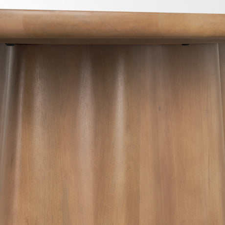 Jovani Solid Light Brown Mango Wood Oval Dining Table by Mercana at Eve Furniture