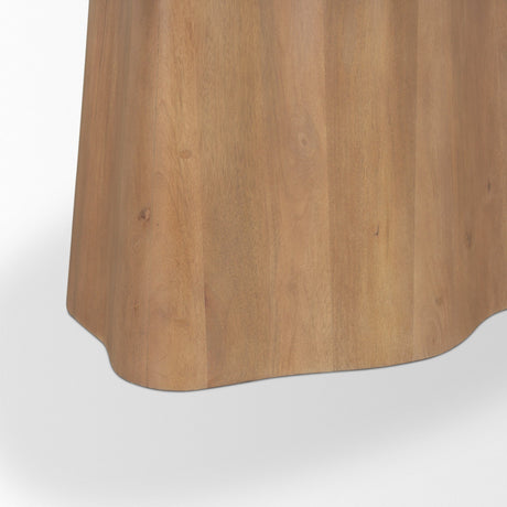 Jovani Solid Light Brown Mango Wood Oval Dining Table by Mercana at Eve Furniture