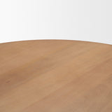 Jovani Solid Light Brown Mango Wood Round Dining Table by Mercana at Eve Furniture