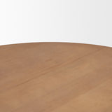 Jovani Solid Light Brown Mango Wood Round Dining Table by Mercana at Eve Furniture