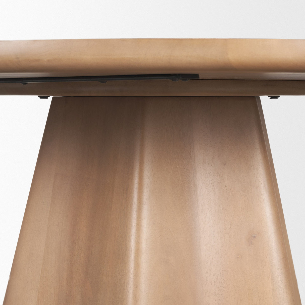 Jovani Solid Light Brown Mango Wood Round Dining Table by Mercana at Eve Furniture