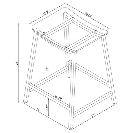 Jovani Acrylic Backless Counter Height Bar Stools Clear and Chrome (Set of 2) by Coaster at Eve Furniture