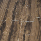 Jovia Brown Mango Wood W/ Cappuccino Marble Round Side Table by Mercana at Eve Furniture