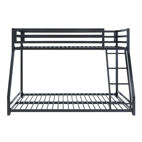 Jovie Black Metal Twin/Full Bunk Bed by Homelegance at Eve Furniture
