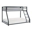 Jovie Black Metal Twin/Full Bunk Bed by Homelegance at Eve Furniture