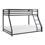 Jovie Black Metal Twin/Full Bunk Bed by Homelegance at Eve Furniture