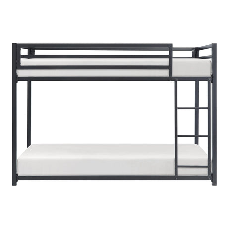 Jovie Black Metal Twin/Twin Bunk Bed by Homelegance at Eve Furniture