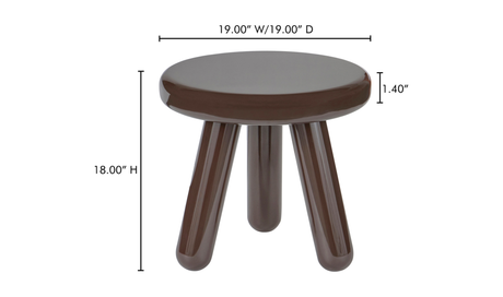 Joy Accent Table Dark Brown Lacquer by Moe's Home at Eve Furniture