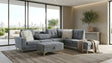 Joy II Grey Velvet Sectional by New Era Innovations at Eve Furniture