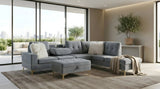 Joy II Grey Velvet Sectional by New Era Innovations at Eve Furniture