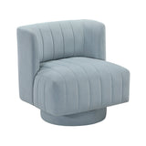 Joyce Aqua Blue Swivel Chair by Homelegance at Eve Furniture