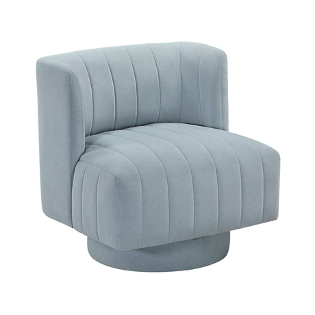 Joyce Aqua Blue Swivel Chair by Homelegance at Eve Furniture