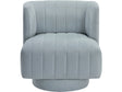 Joyce Aqua Blue Swivel Chair by Homelegance at Eve Furniture