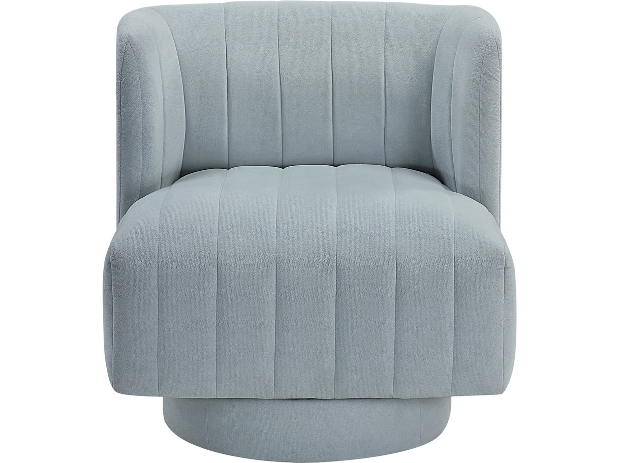 Joyce Aqua Blue Swivel Chair by Homelegance at Eve Furniture