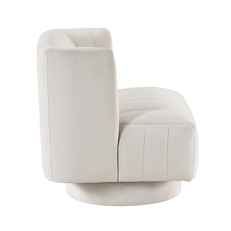 Joyce Beige Swivel Chair by Homelegance at Eve Furniture