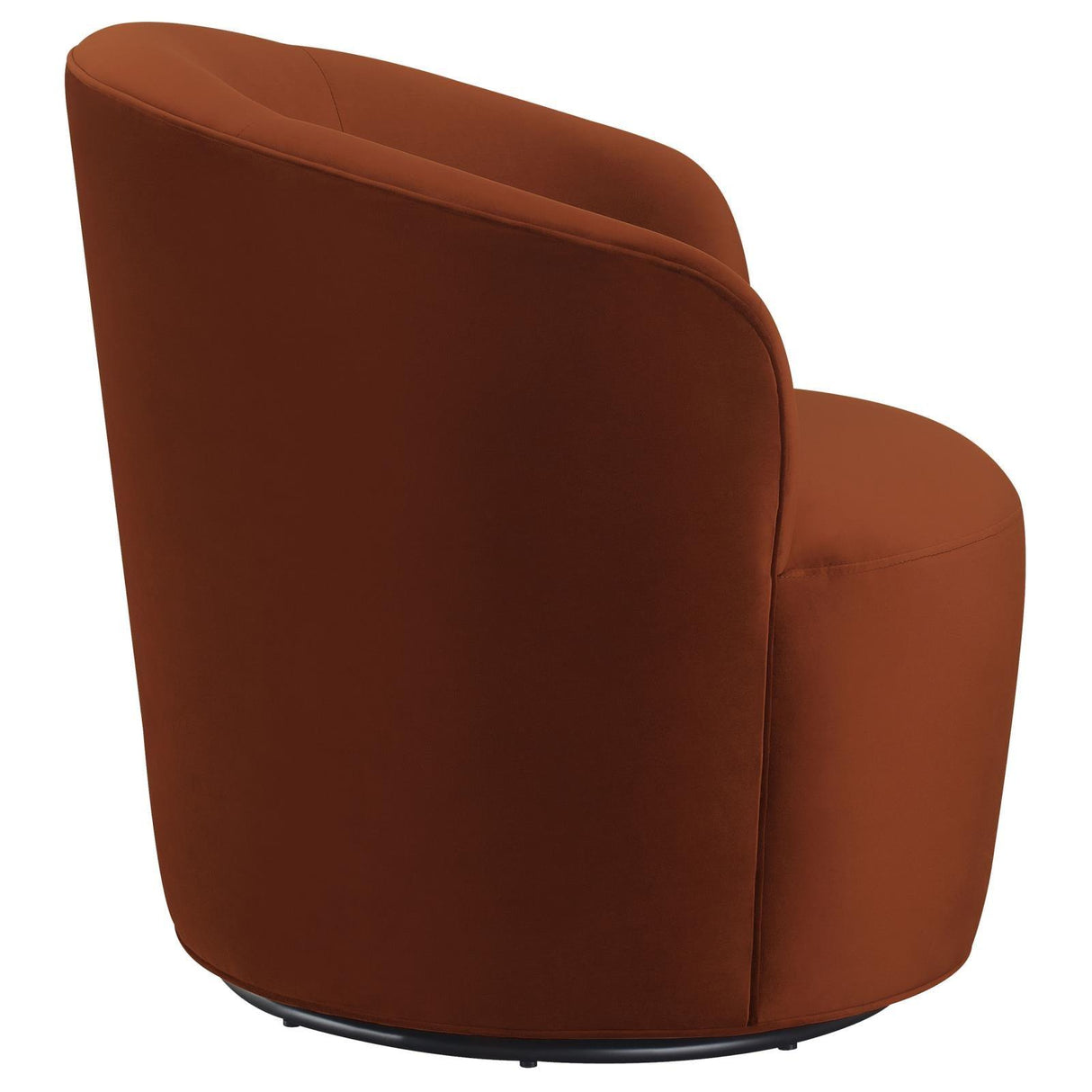 Joyce Burnt Orange Sloped Arms Swivel Chair by Coaster at Eve Furniture