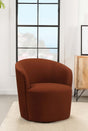 Joyce Burnt Orange Sloped Arms Swivel Chair by Coaster at Eve Furniture