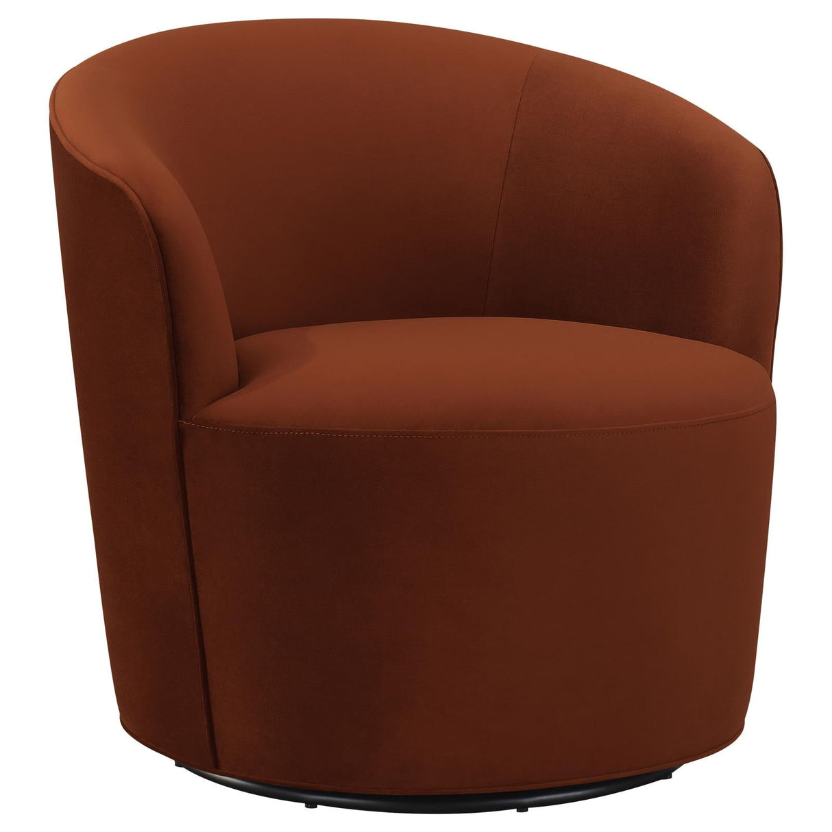 Joyce Burnt Orange Sloped Arms Swivel Chair