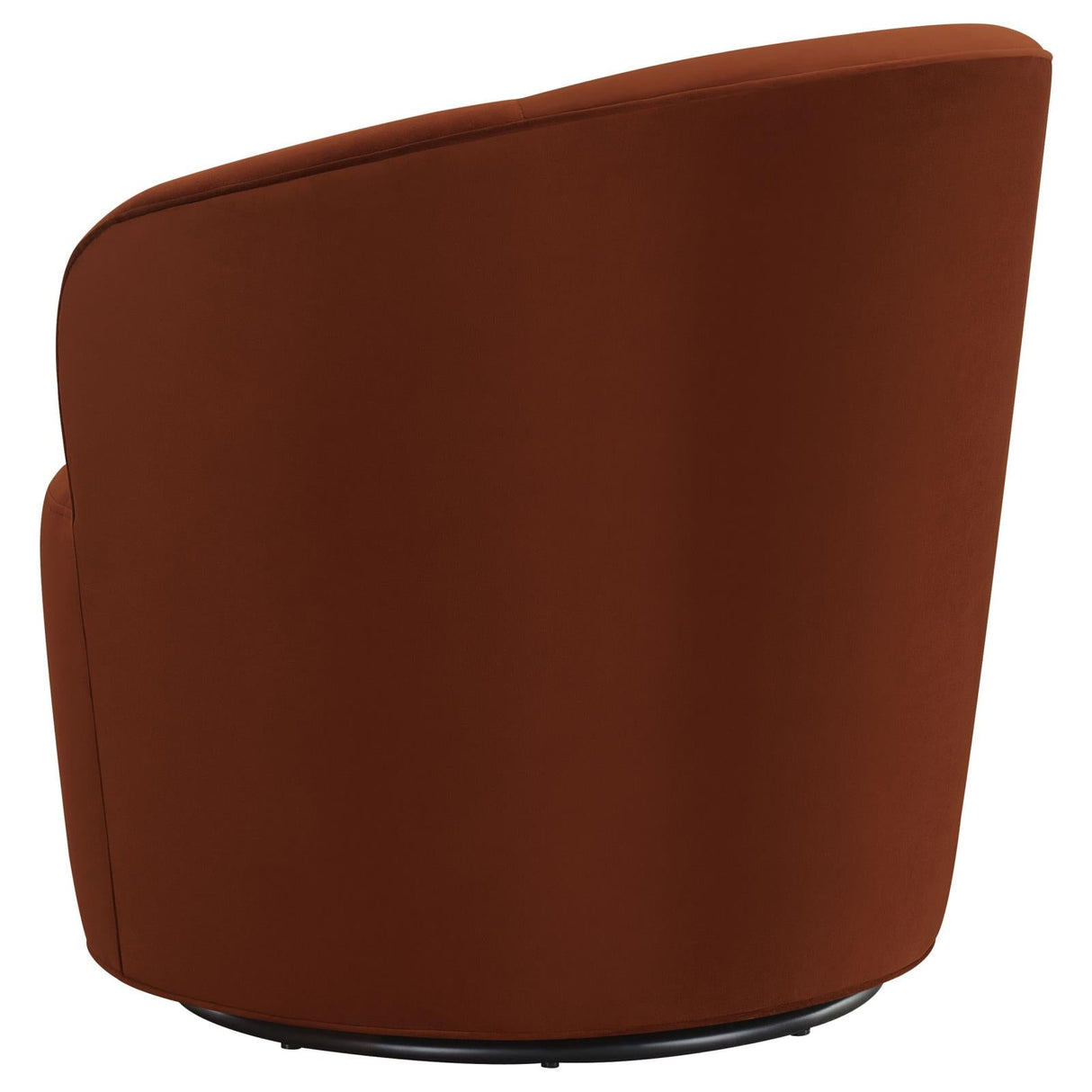 Joyce Burnt Orange Sloped Arms Swivel Chair