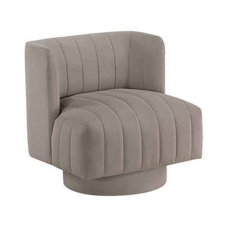 Joyce Taupe Swivel Chair by Homelegance at Eve Furniture