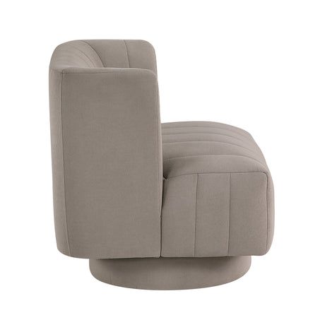 Joyce Taupe Swivel Chair by Homelegance at Eve Furniture